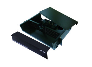 2U - Fixed Fiber Enclosure Tray - With ST Plates